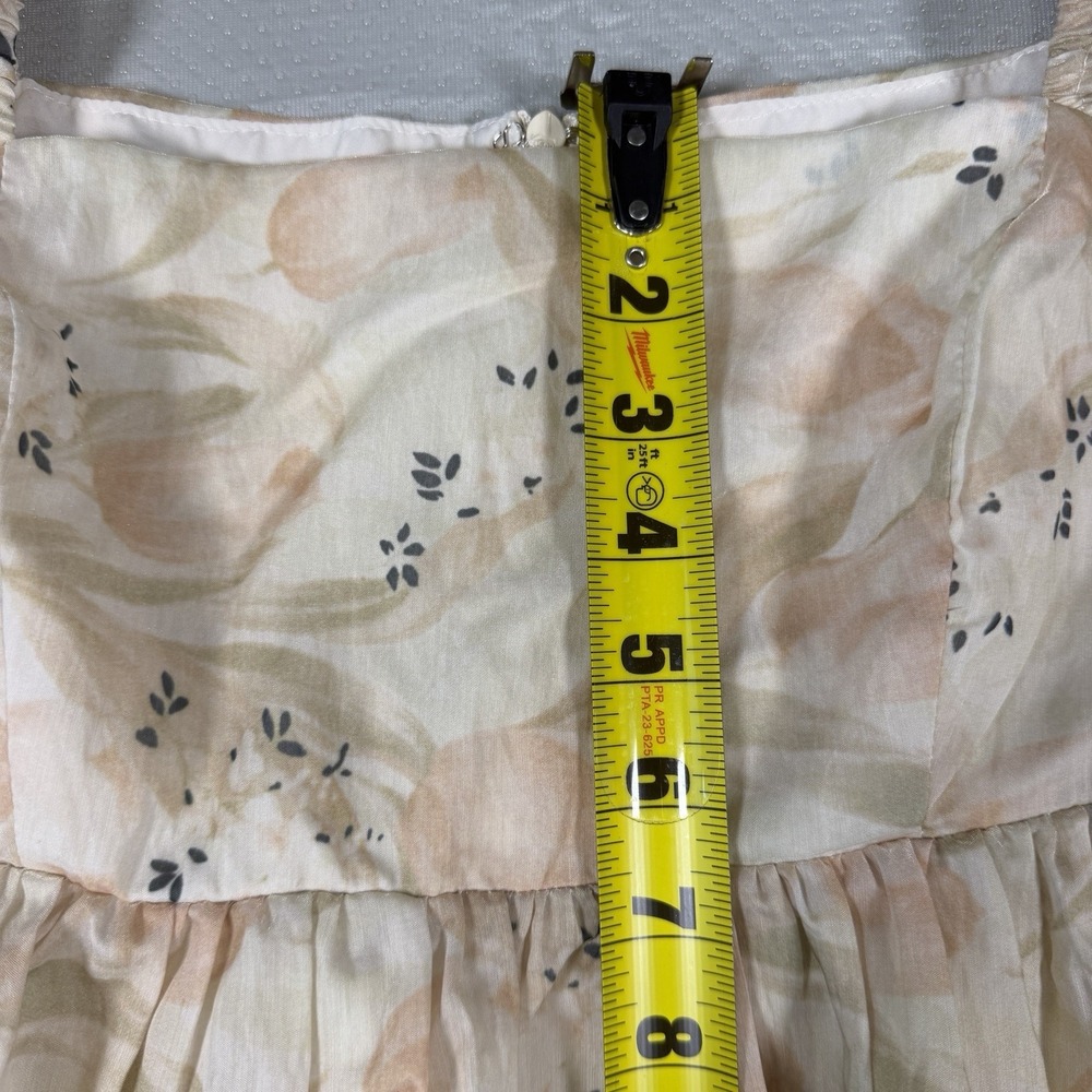 Storia Floral Puff Sleeve Maxi Dress Womens Large Lined Square Neck Cottagecore - Picture 7 of 16
